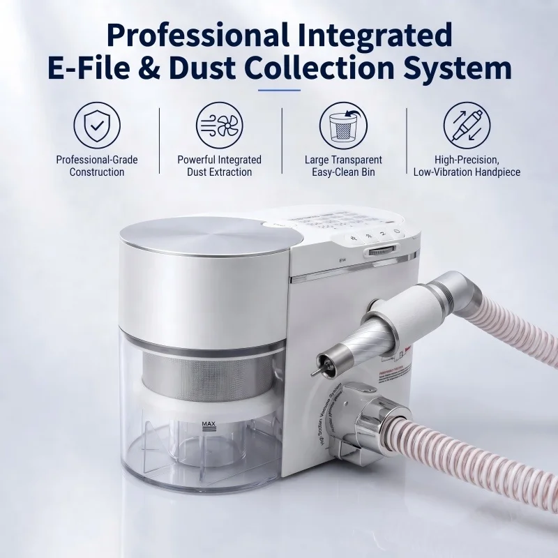 2032 OEM 200W 2-in-1 Manicure Vacuum Cleaner 35000RPM Nail Drill + Table Nail Dust Collector Machine Professional for Nail Salon