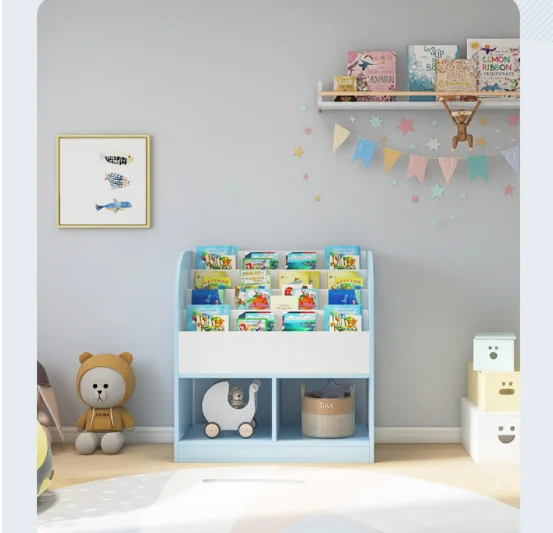 Scaffale da pavimento per bambini Semplice scaffale per giocattoli per la casa del bambino Soggiorno Camera da letto Piccola libreria Mueble Organizador Juguetes