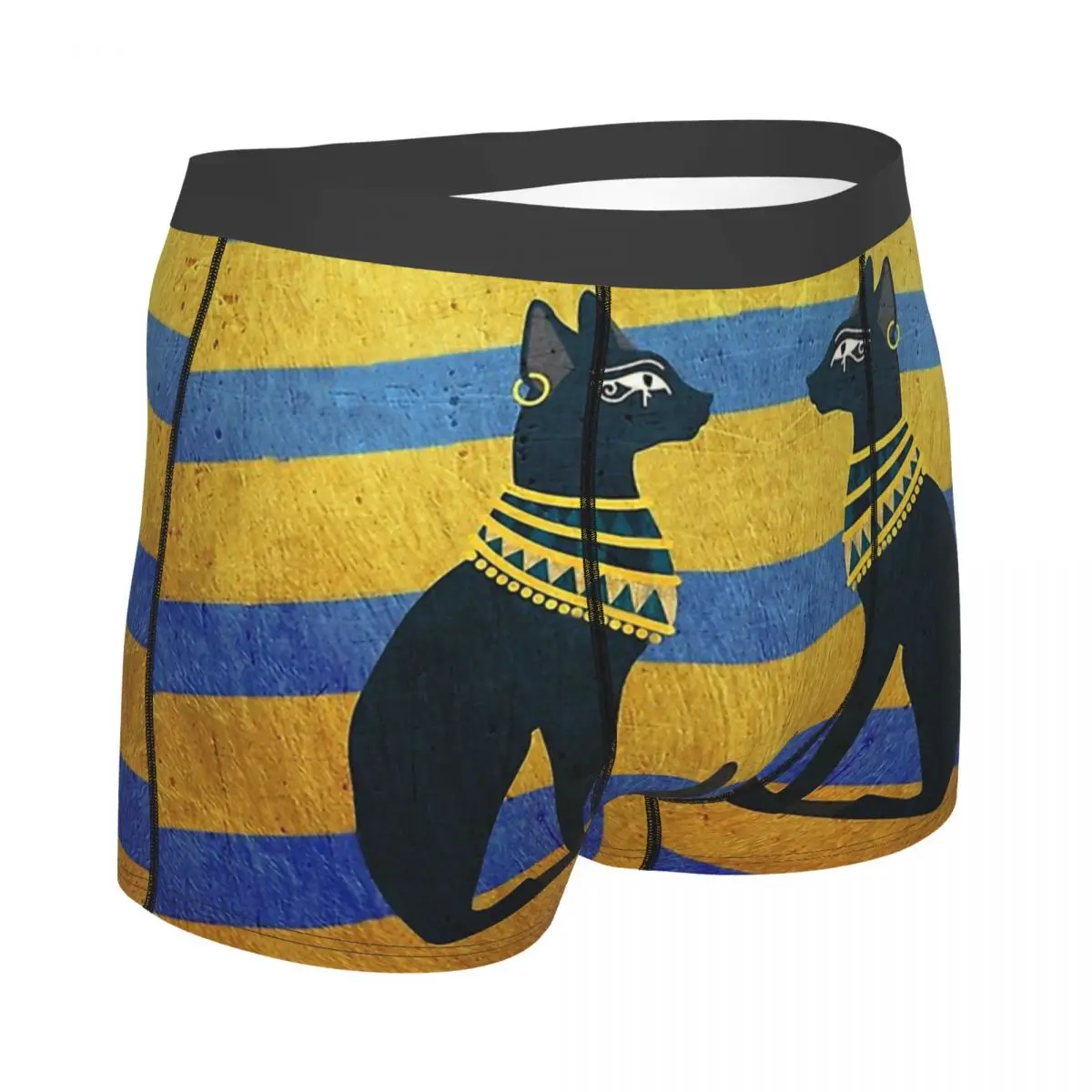 Ancient Egyptian Cat Underpants Breathbale Panties Male Underwear Print Shorts Boxer Briefs