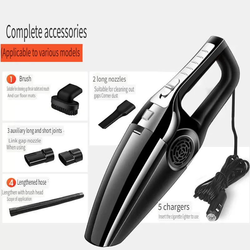 1PC Portable Car Wireless Vacuum Cleaner Powerful Suction Handheld Vacuum Cleaner High Power for Car Home