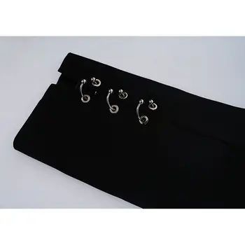 女士龐克哥德風短款西裝外套,金屬鏈條裝飾,原宿風設計,街頭時尚拼接套裝,OL通勤短外套 10 最佳銷售 短版西裝外套 - №8