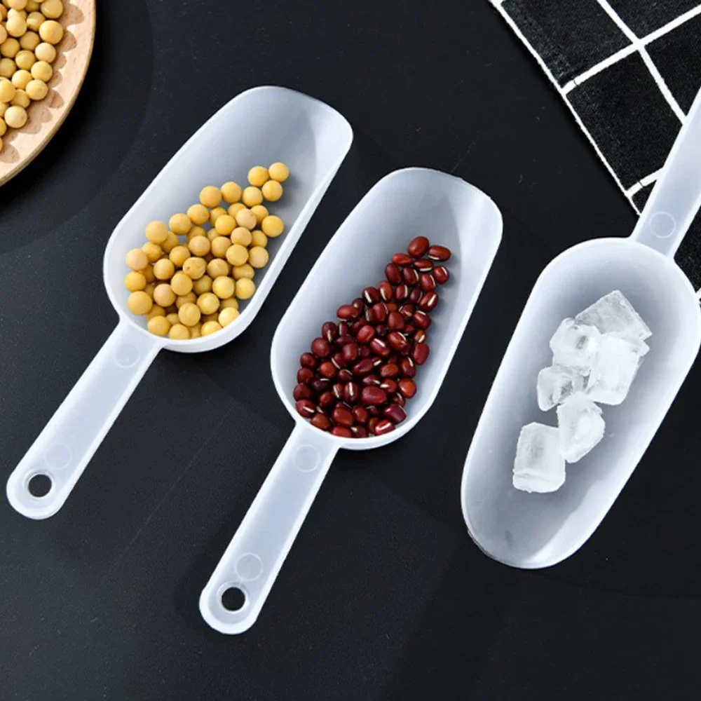 5PCS Mini Clear Plastic Ice Scoop Measuring Scoops for Weddings Candy Dessert Buffet Ice Cream Protein Powder
