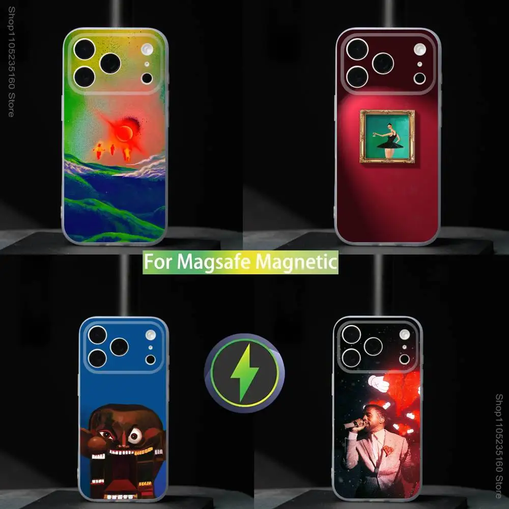 

K-Kanye W-West Rapper Phone Case For iPhone 17,16,15,14,13,12,11,Pro,Max,Plus,Mini,SE4,E Magnetic For Magsafe Wireless Charging
