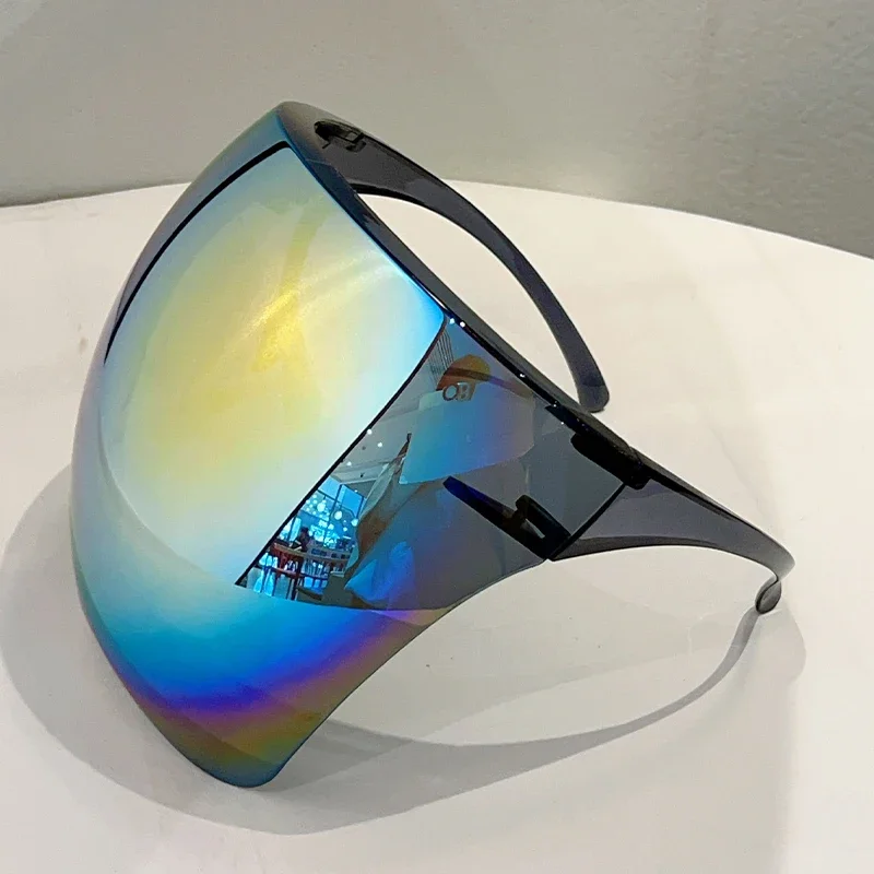 KAMMPT Lunettes de sport futuristes pour hommes, lunettes de soleil de cyclisme en plein air, lunettes de protection pour femmes, lunettes tendance enveloppantes rondes anti-UV