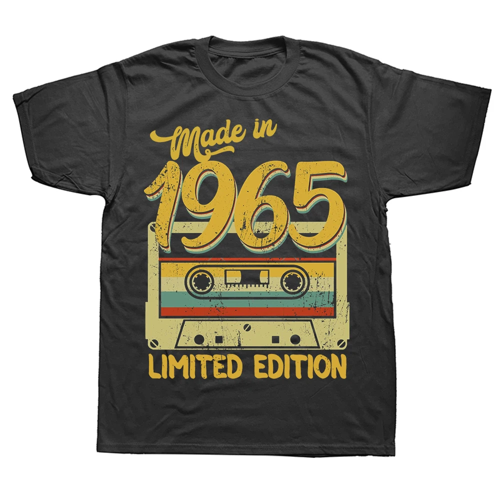 Made In 1965 Limited Edition Tshirt Cotton Breathable Casual 58 Years Of Being Awesome 58th Father T Shirt Classic Tops Tees Men