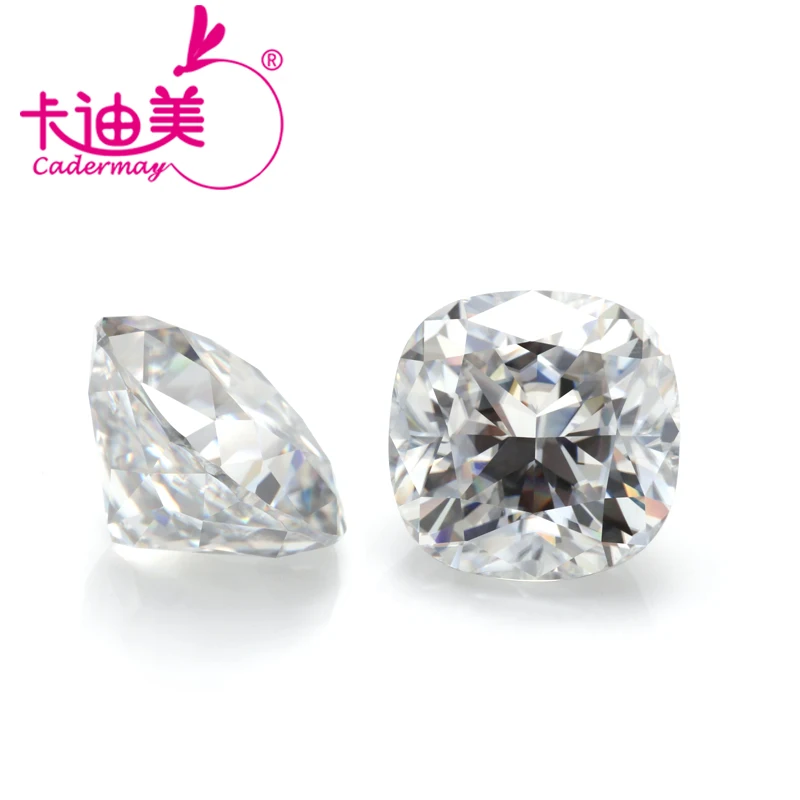 CADERMAY D VVS1 Moissanite Loose Stone Cushion Cut Beads With Certificate For Jewelry Making DIY