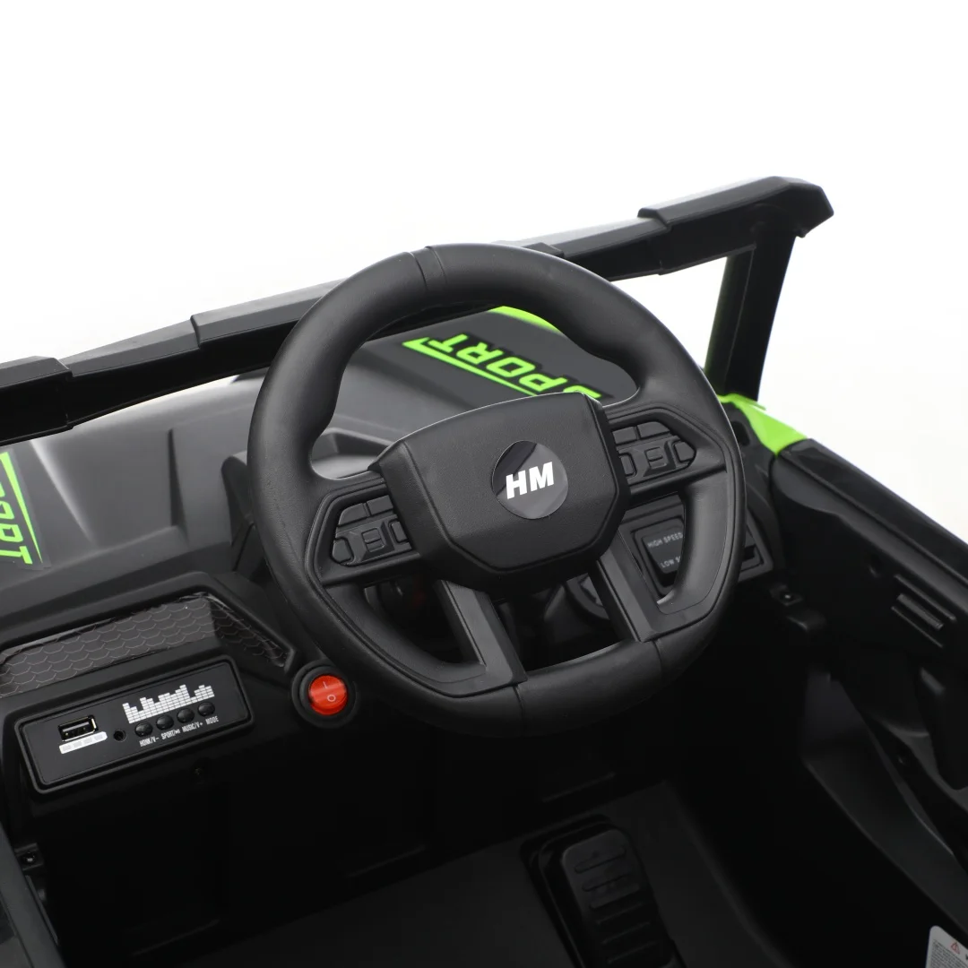 รถยนต์เด็กนั่งขับ 12V พร้อมรีโมทคอนโทรล รถของเล่นไฟฟ้า UTV สำหรับเด็กชายและเด็กหญิง อายุ 3-6 ปี - รถออฟโรดสมจริง ﻿ ﻿