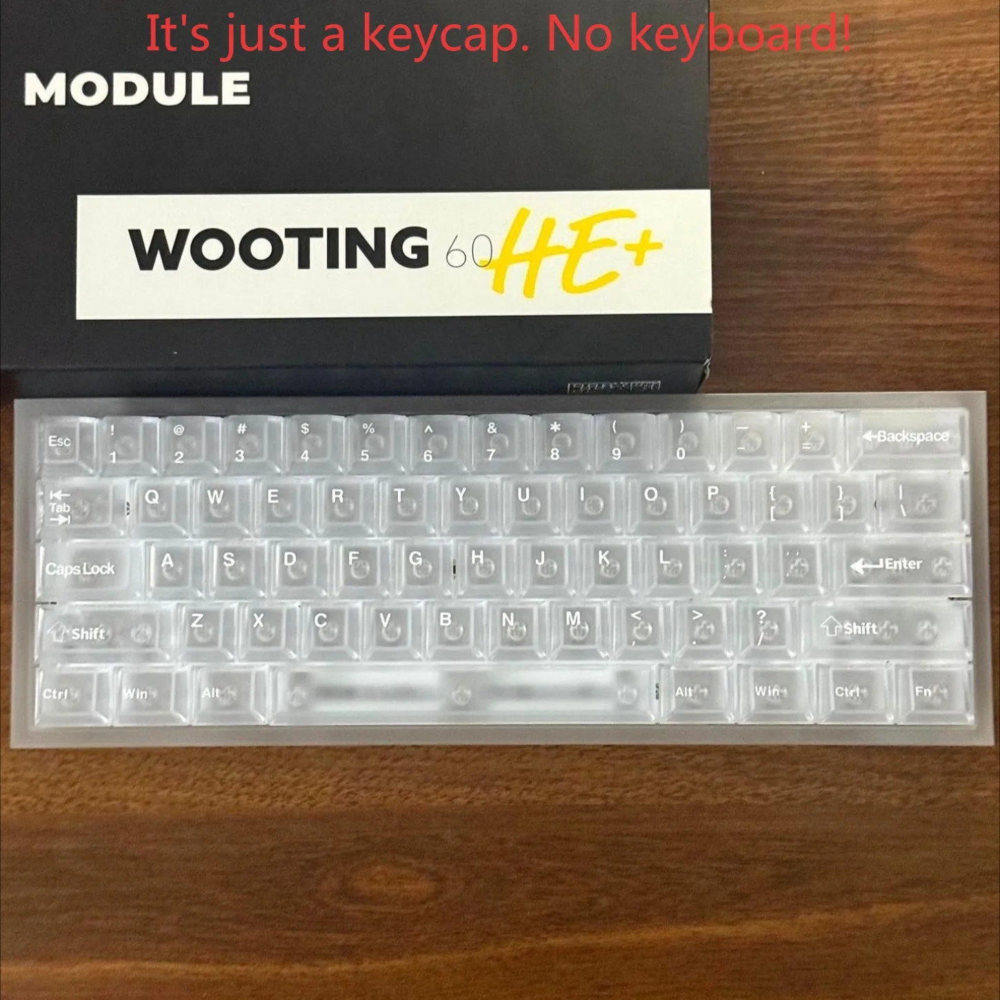 

Frosted Clear PC Keycaps White Characters Cherry Profile 124 Keys Translucent for Wooting Magnetic Switch Mechanical Keyboard