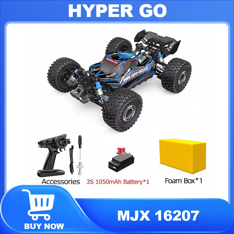 سيارة هايبر جو MJX16207 1/16 RC بدون فرش 70 كم/ساعة 2.4G 4WD سيارة سباق على الطرق الوعرة