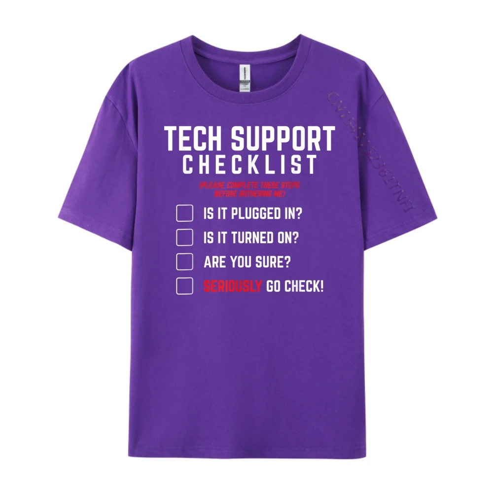 القائمة المرجعية لدعم التكنولوجيا Sysadmin Helpdesk الفكاهة الجرافيك تي شيرت الرجال الفاخرة تي شيرت #3