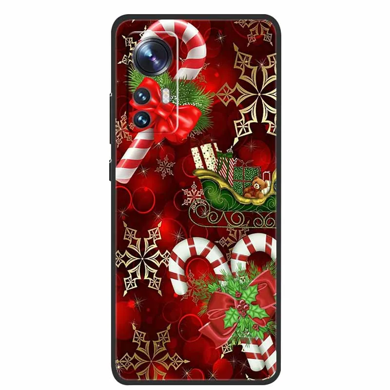 Christmas Cartoon Case For Xiaomi 12 Pro Case for Xiaomi Mi 12 Lite 12X 12S Ultra Silicone Soft TPU Cover for Xiaomi 12X Case