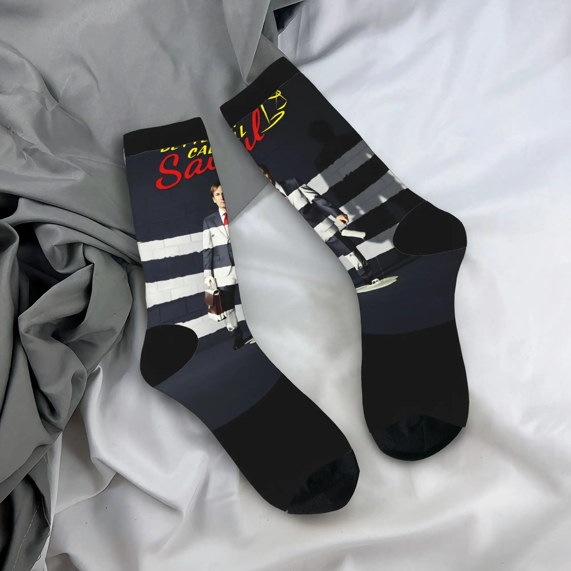 Better Call Saul Crime Television Stockings Breaking Bad Funny Socks Adults Men Soft Socks Winter Cycling Anti Skid Socks Gift