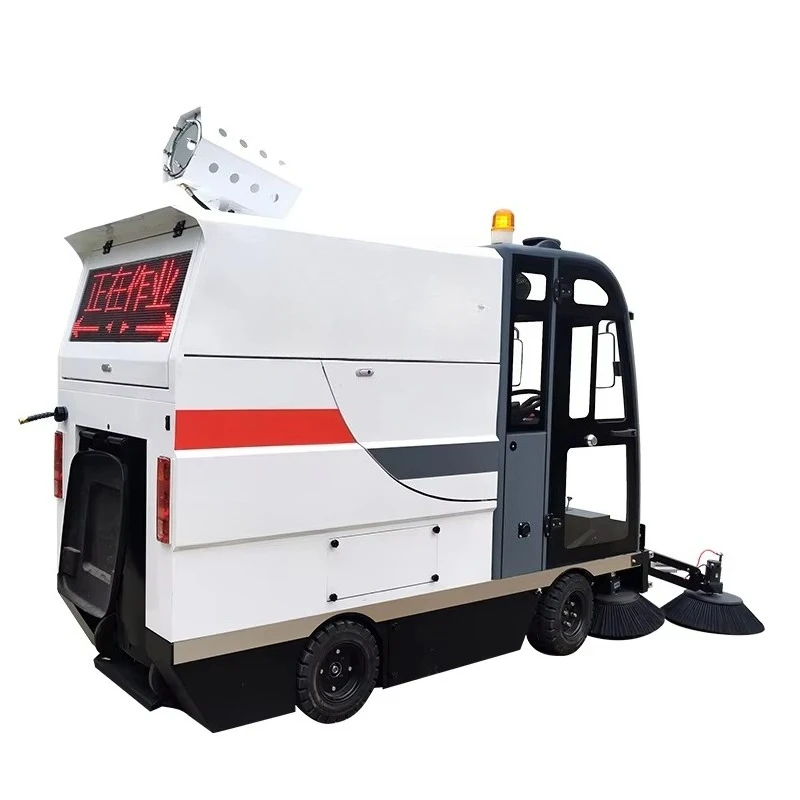 Electric Full Enclosed Sweeper Car 70cm Cleaning Width Waterproof Body Large Capacity Dust Collection Cleaning Equipment
