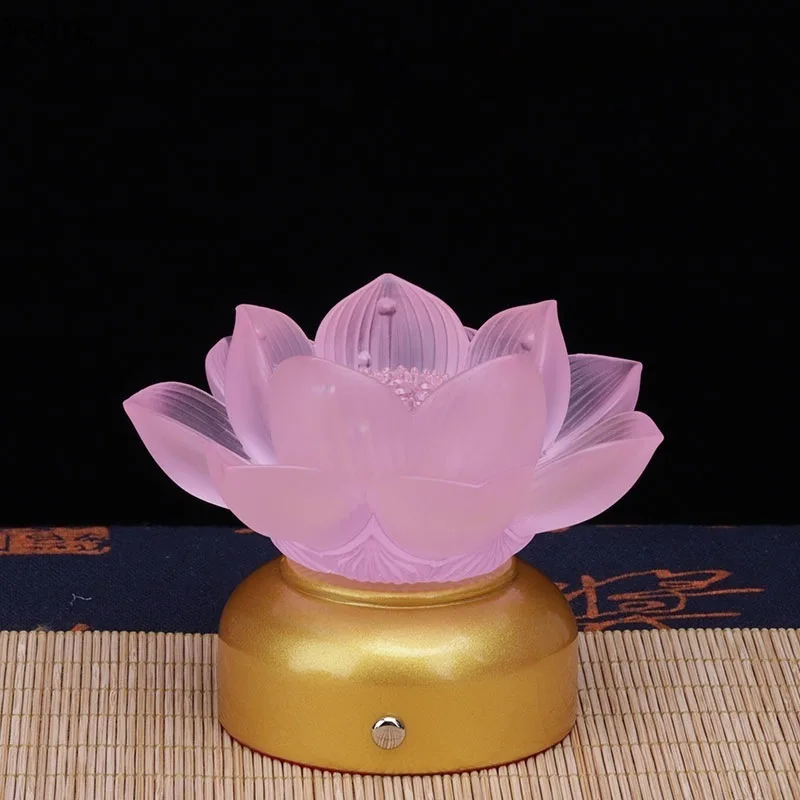 LMM ancient dewaxing glaze prayer temple Buddha before offering lotus ornament
