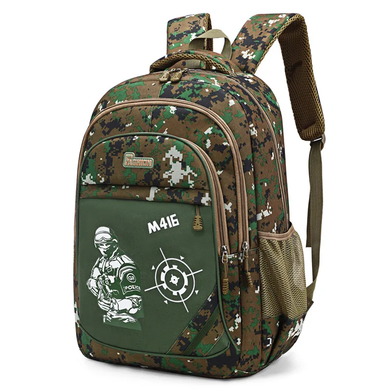 Newest Personality Primary And Secondary School Students Schoolbag Boys And Girls Camouflage Schoolbag Double Shoulder Bags