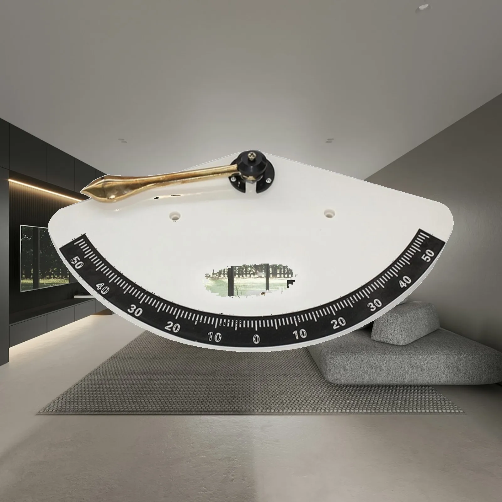 Marine Pendulum Inclinometer Analog Pendulum Inclinometer with Wooden Base Plate Vessel Inclination Gauge Easy to Mount