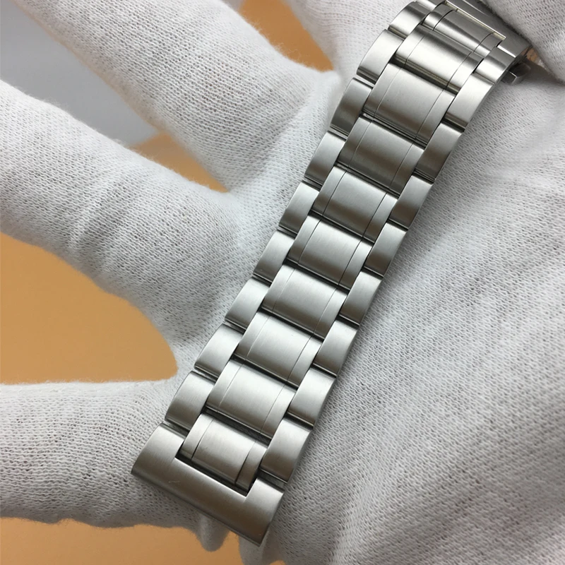 

Brushed watch band steel band solid stainless steel butterfly clasp bracelet men's metal matte 20mm 22mm watch accessories