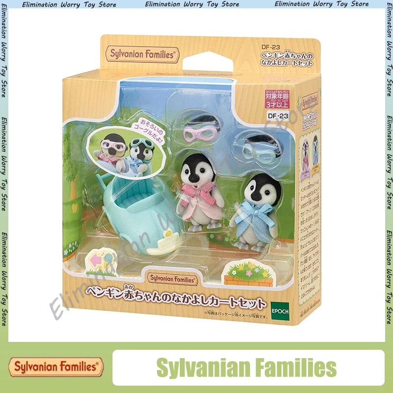 Figuras Familiares Sylvanian Originais, Figuras Anime, Pinguim, Castelo Ensolarado, Brinquedo Móveis Berçário, Figura Tersines, Presentes de Natal