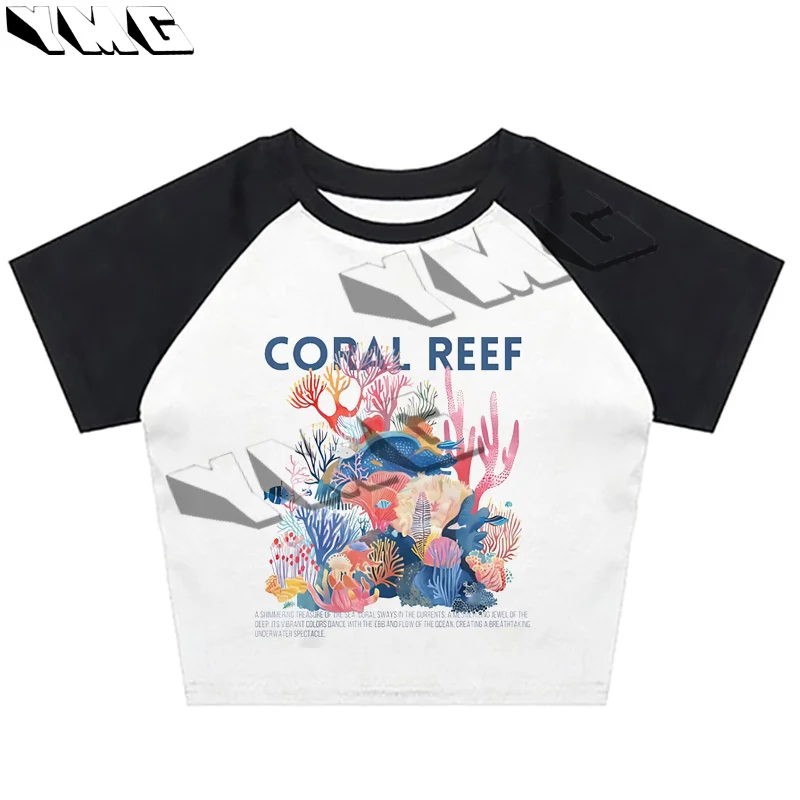 Y2k Clothes Aesthetic Short Sleeves T-Shirt Gothic Emo Girl Croped Tops Print Vintage Women Casual Baby Tee Streetwear EMO Girls