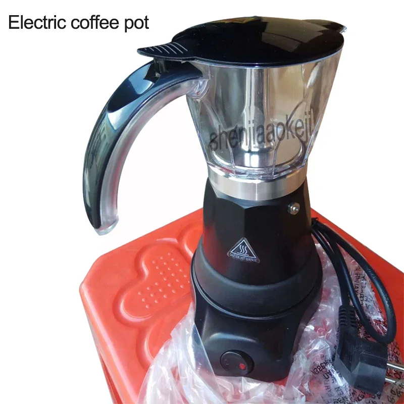 Elektrische Huishoudelijke Espresso Koffiepot Food Grade Aluminium Kookplaat Koffiezetapparaat 220V 480W 1pc