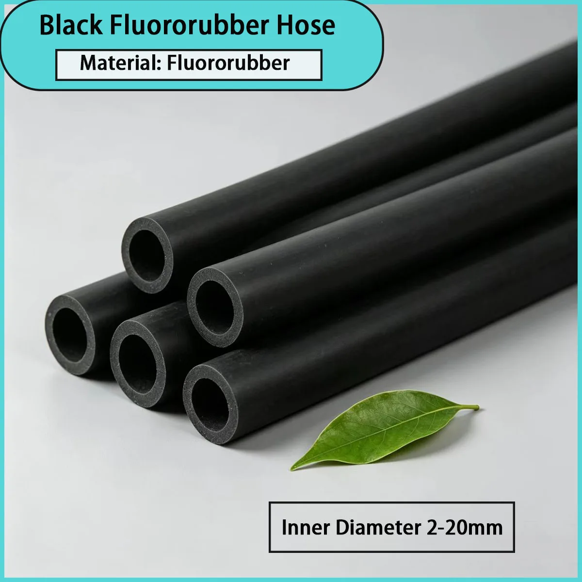 Inner diameter 2-20mm black fluororubber hose suitable for various industrial fluid transportation scenarios
