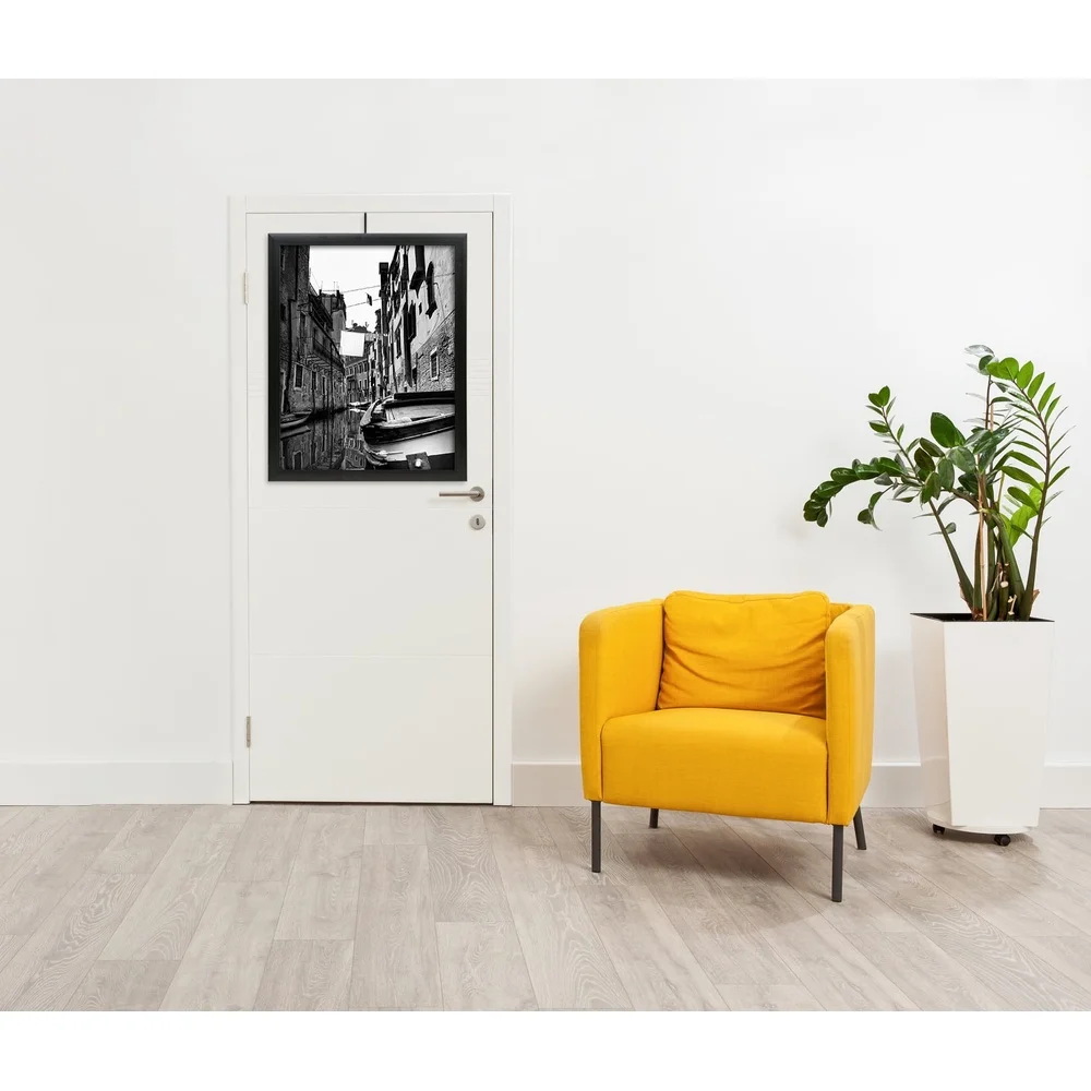 Black Poster Frame 20x30 Museum Quality Frame High Design Easy Mounting Versatile Hanging Options Acrylic Front Dust Protection