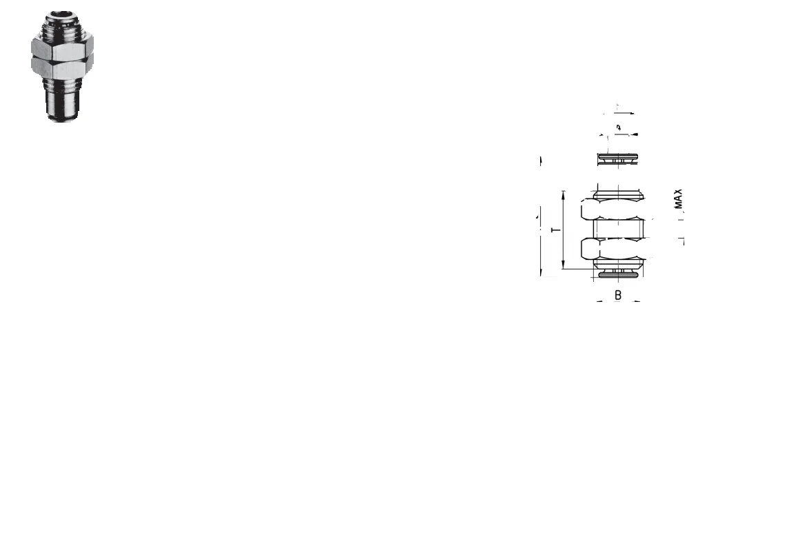 Original Camozzi 6590 4 5 6 8 10 12 14 Through-Hole Quick-Connect Tube Fitting