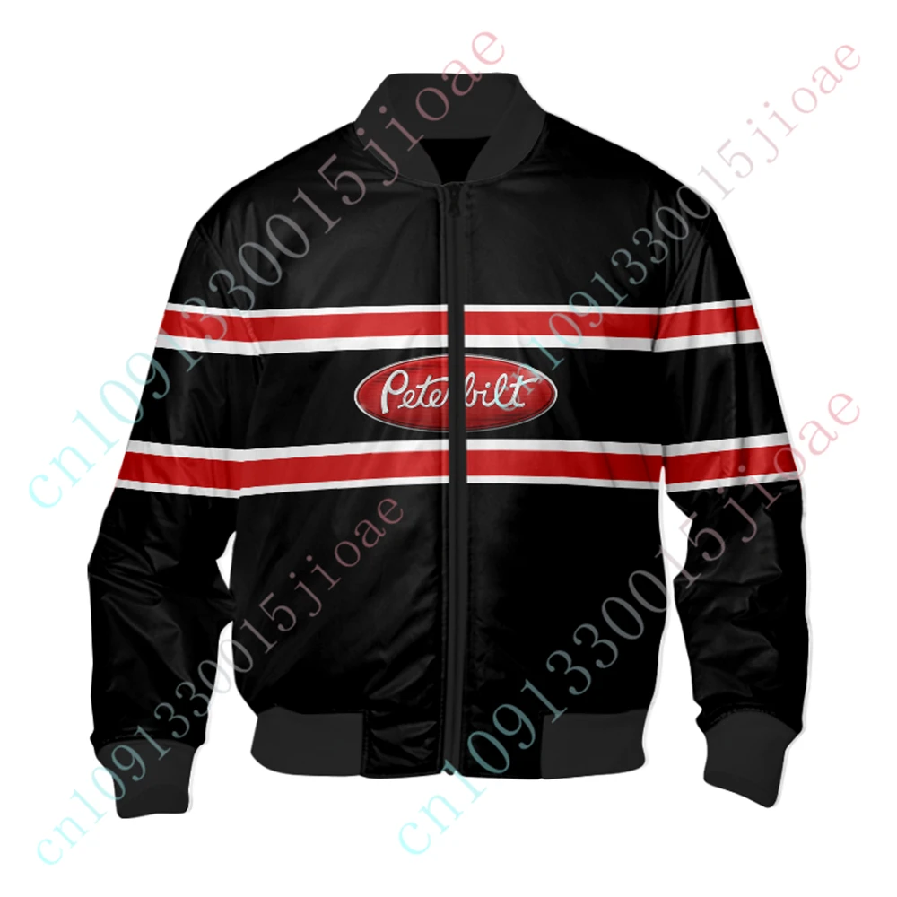 

Peterbilt Windbreaker Techwear Baseball Uniform Bomber Jacket Thick Coat Harajuku Parkas Jackets For Men's Clothing Custom Logo