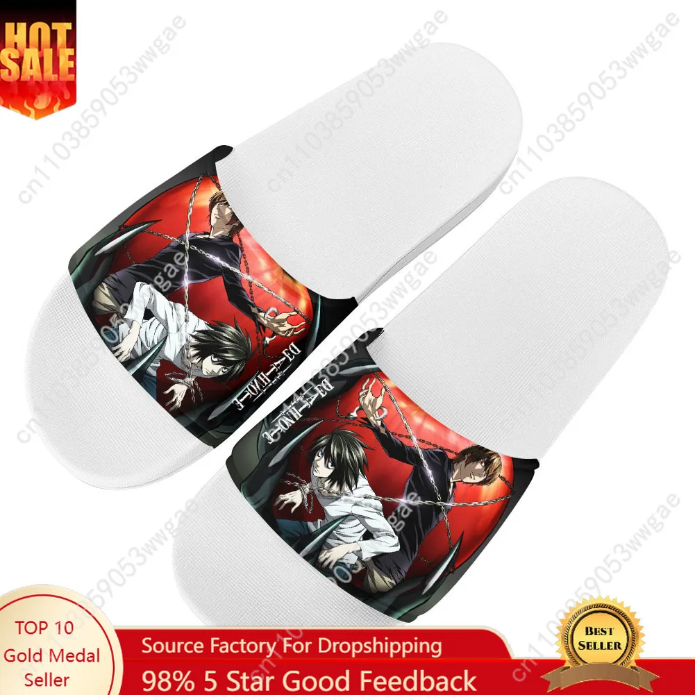 

Death Note Sandals Home Slippers Water Shoes Mens Womens Teenagers Sandal Bathroom Beach Pool Anime Custom Made Summer Slippers