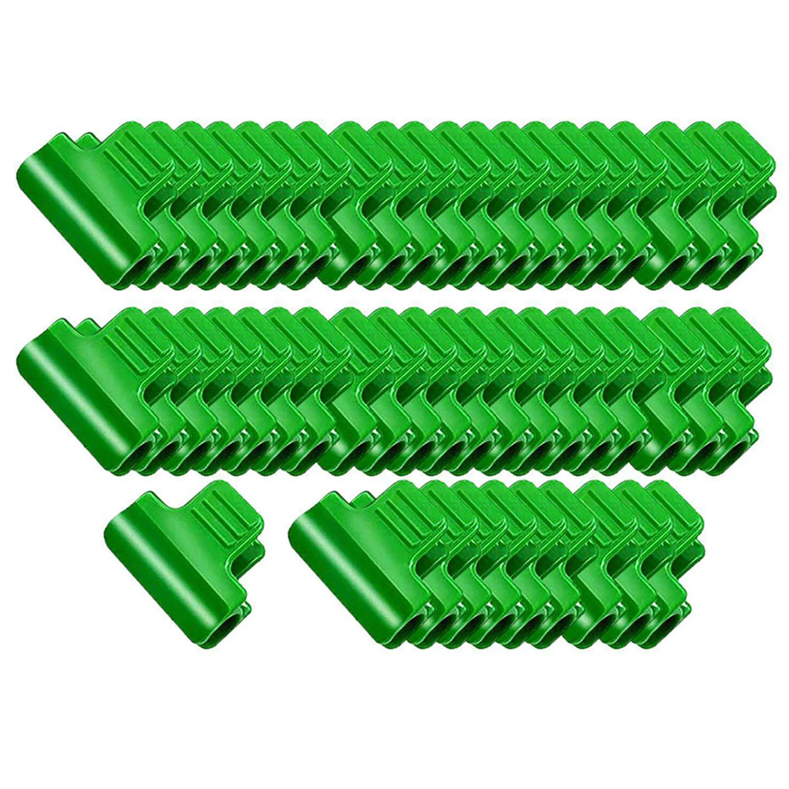 Garden Tool Greenhouse Clips Pipe Clamp Plastic Replacements Support 50pcs Fixed Function Green Outdoor Fastening