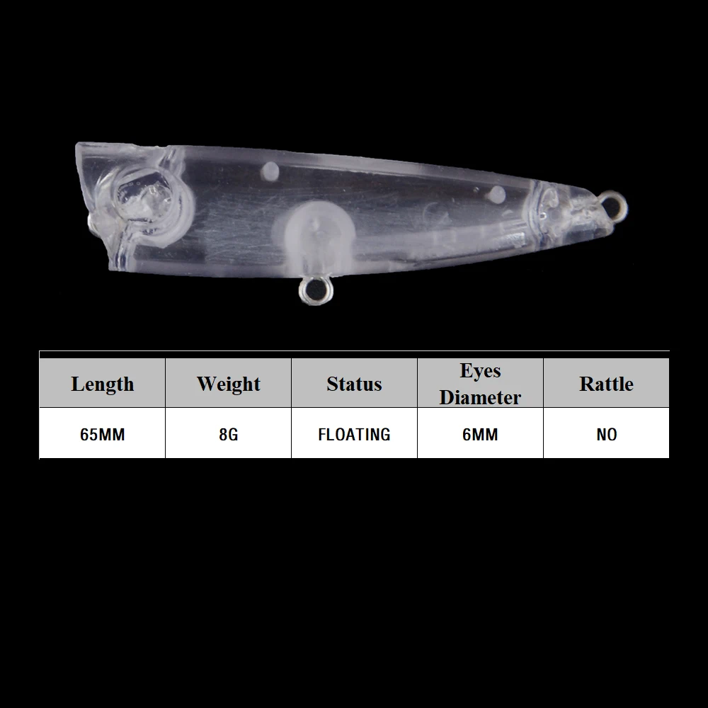 Chan'sHuang Popper 6.5cm – Señuelo superficie hecho a mano - imagen 2