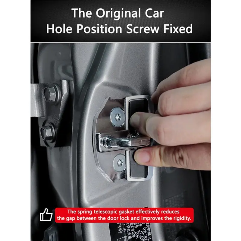 8Set Car For Door Lock Buckle Upgraded Stabilizer Cover Latches Stopper For Lexus-Toyota Series Eliminate Abnormal Space
