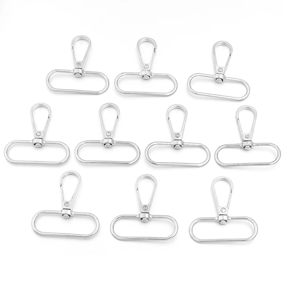 10 Stück/Set Legierung Taschenriemen-Schnallen Karabinerhaken für DIY Handgemachte Schlüsselanhänger Taschenzubehör – Detail 15