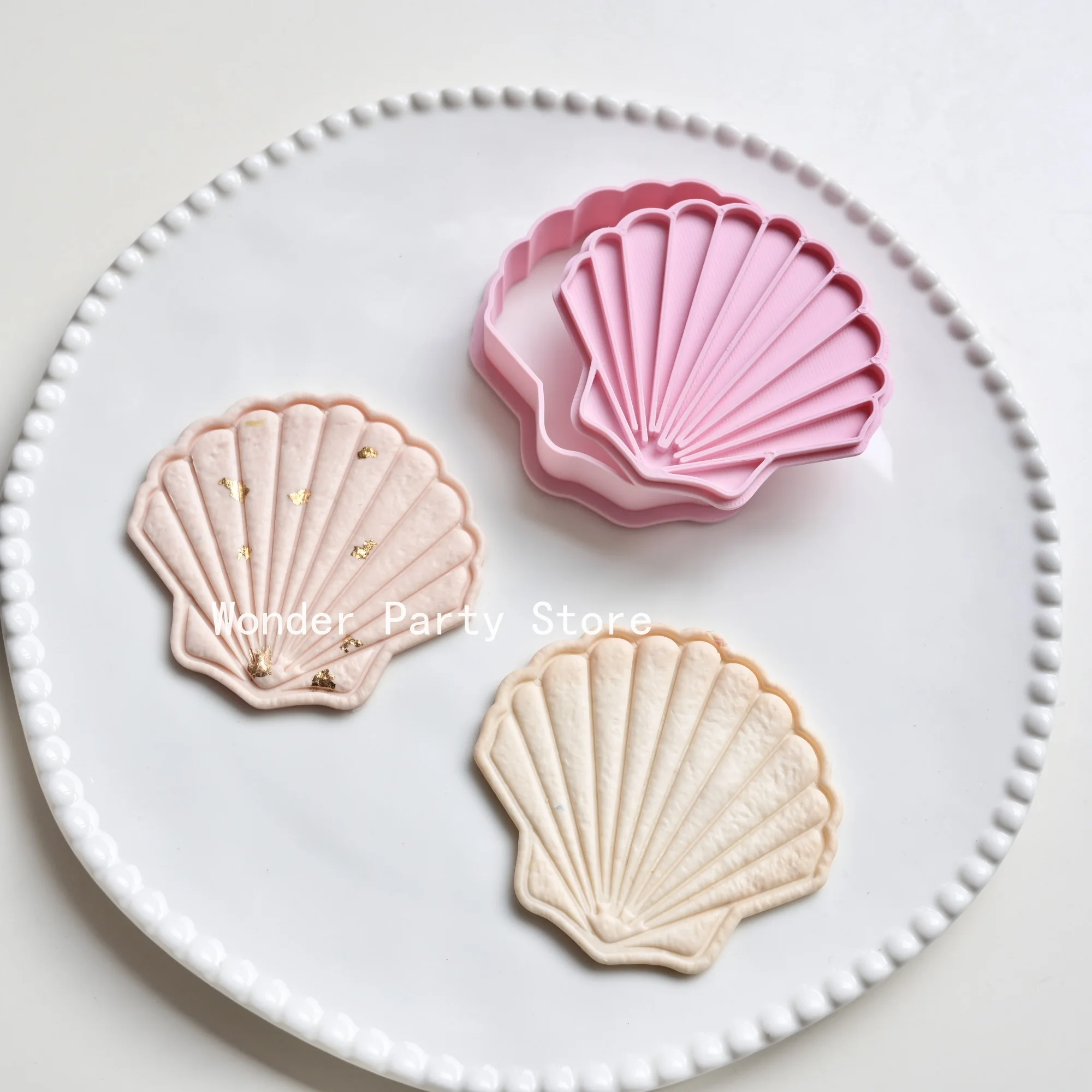 Shell Shape Cookie Cutter Animal Sea World Mermaid Fondant Frosting Shell Cookies Mold Ocean Shell Pattern Cookie Biscuit Cutter