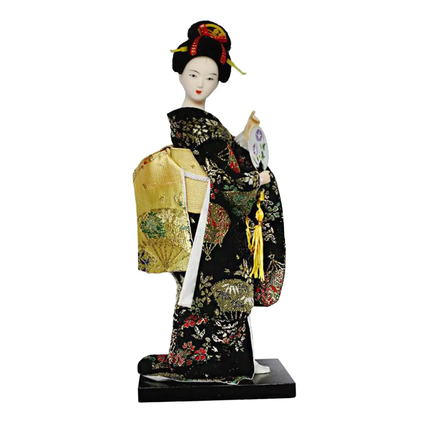 Japanese Geisha Kimono Doll 25cm Holiday Gift Handmade Sculpture Desktop