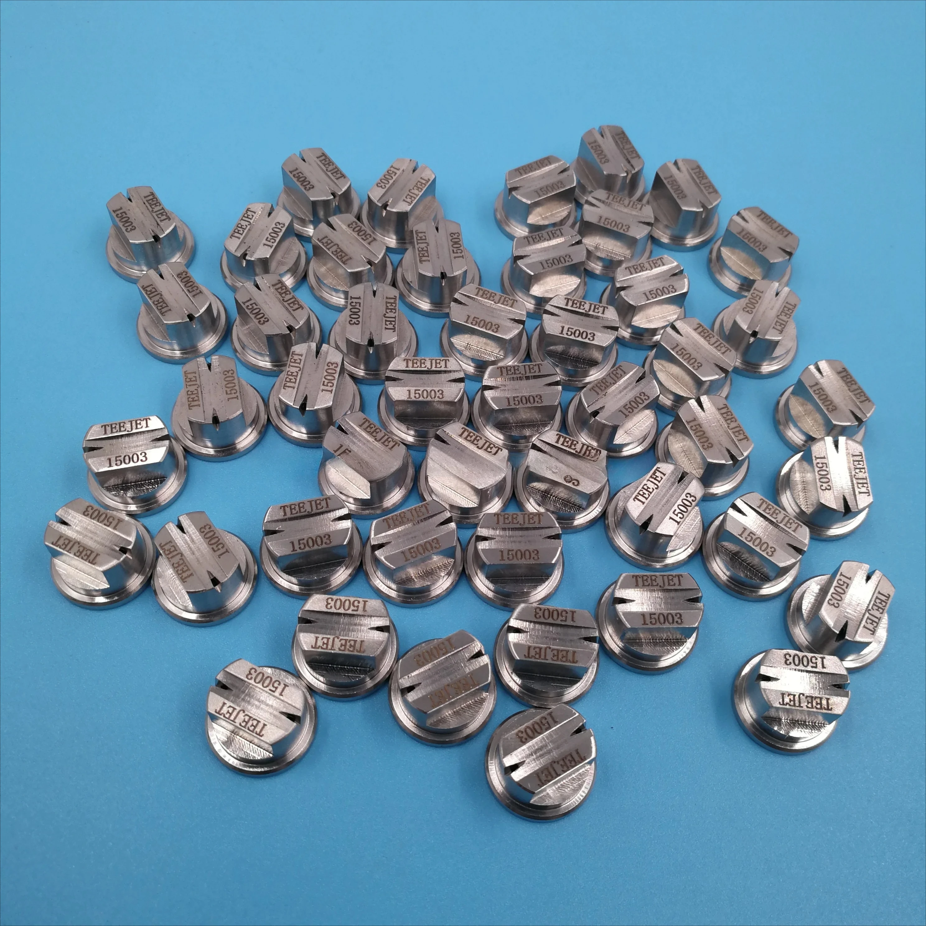 5PCS Stainless Steel 150° Ultra‑Wide‑Angle Double‑Outlet Flat Spray Tip Double Spray Nozzle for Orchard Farmland Irrigation