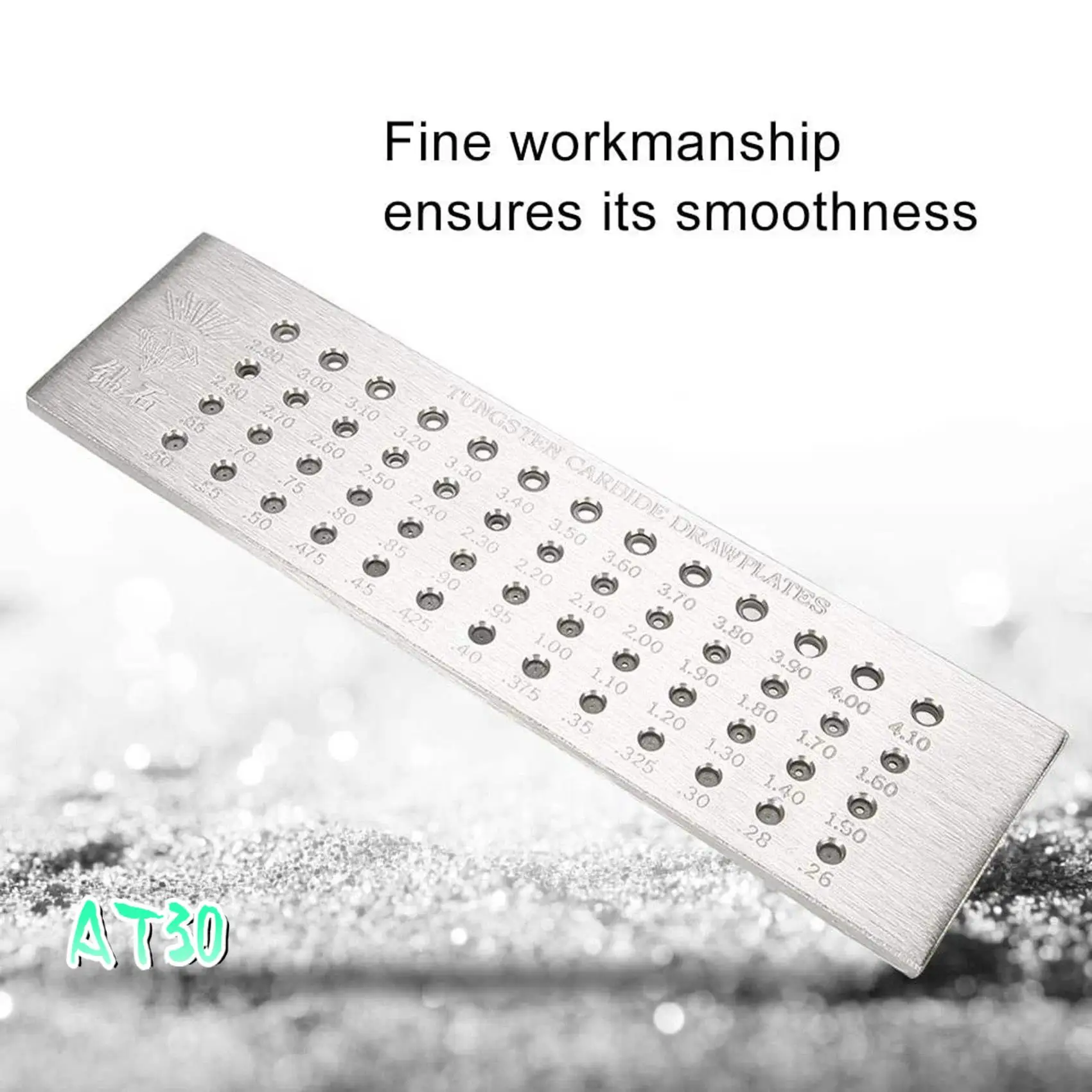 

Tungsten Carbide Brushed Plate For Jewelry Manufacturing Restoration - 52 Round Holes - 0.26 To 4.10Mm Brushed Plate-AT30