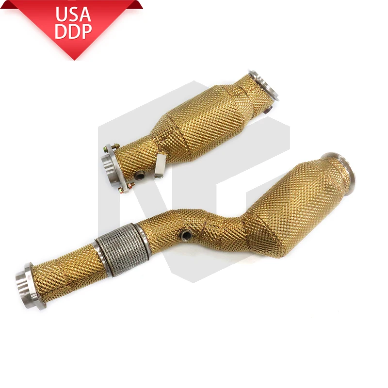 

ING Downpipe for BMW M3 M4 G8X Sistemas Release Strait Heat Nozzler gold Shield Header exhaust System