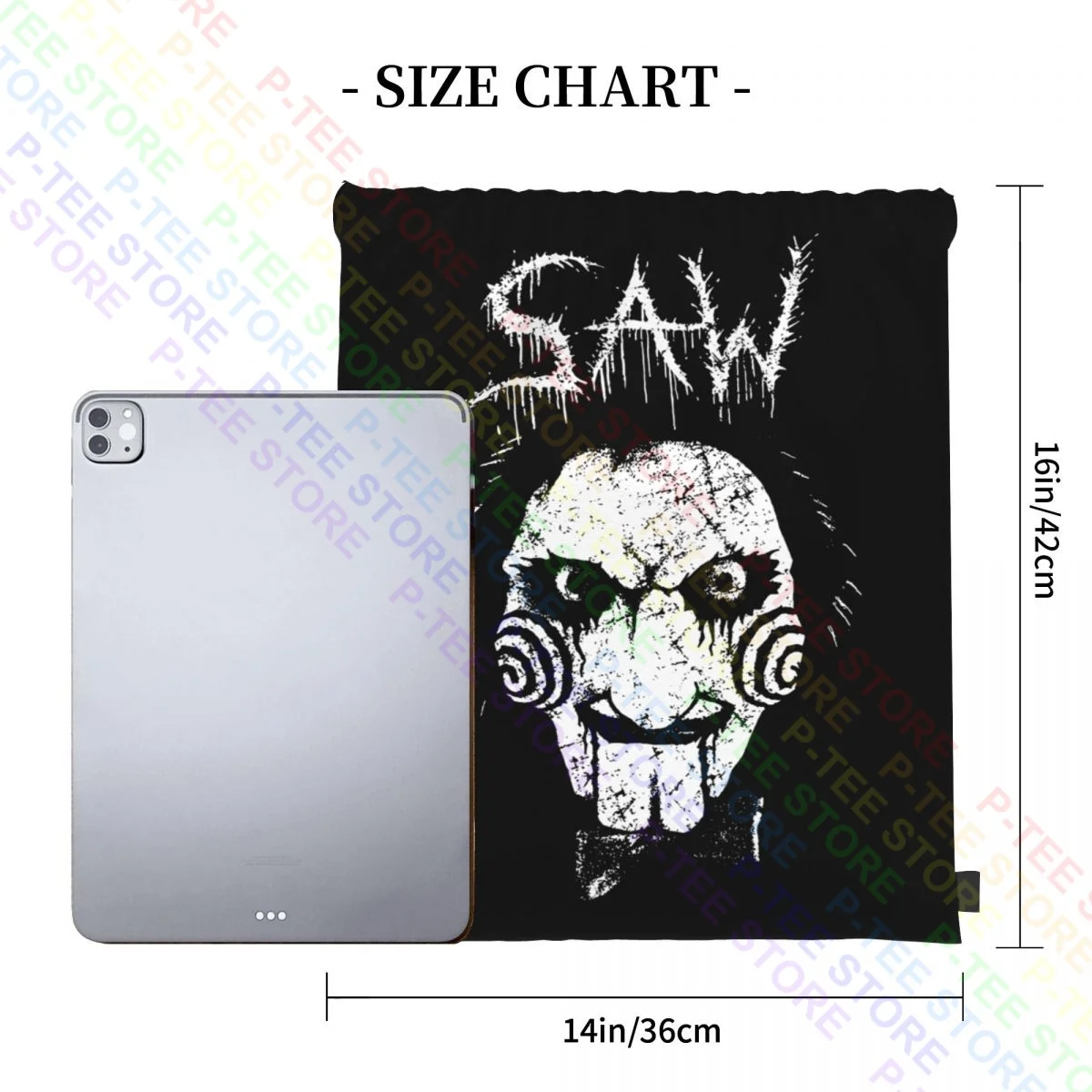 Saw Jigsaw Black Metal Billy The Puppet Gothic Punk Horror Movies Drawstring Bags Gym Bag Newest School Sport Bag