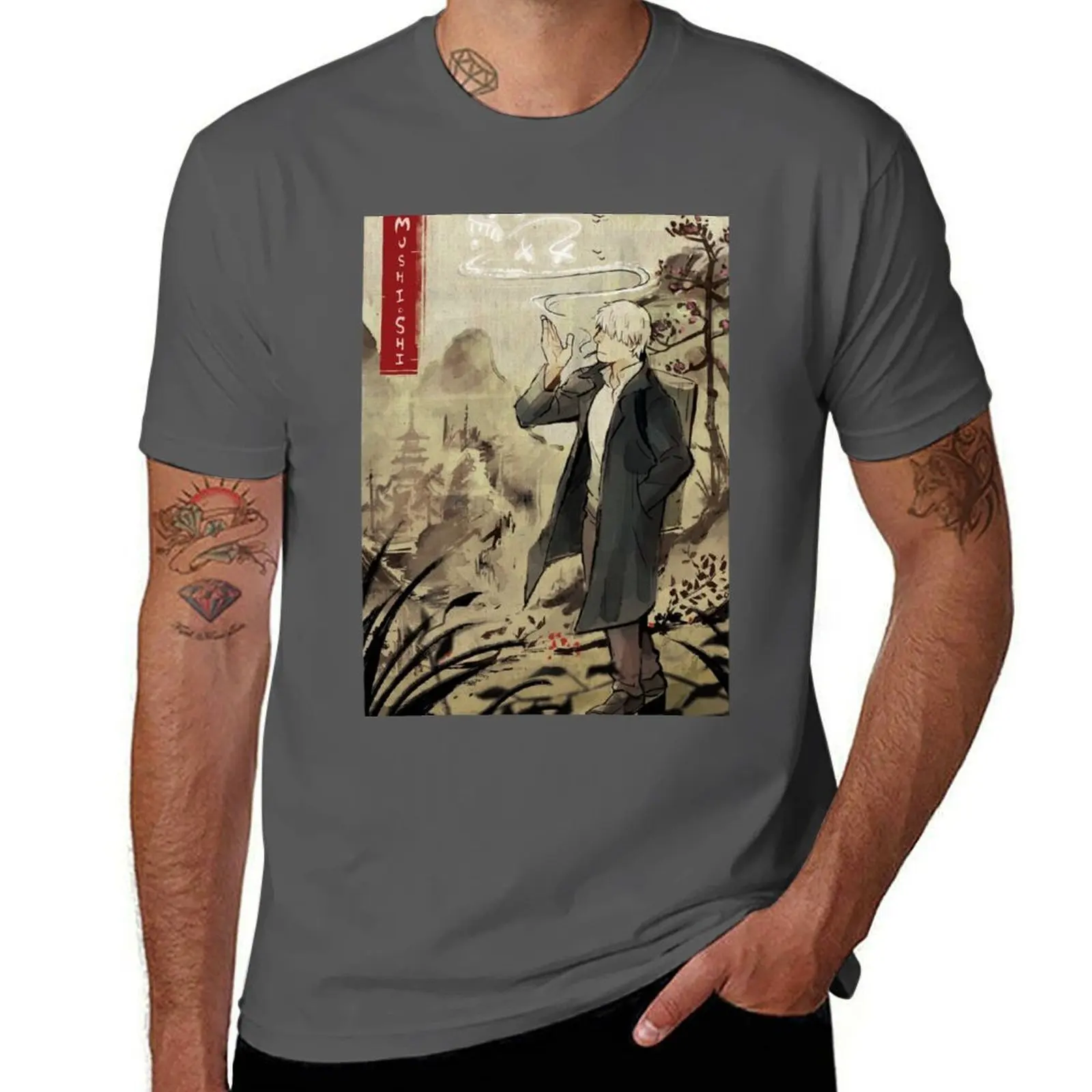 Фото Футболка Zoku Painting Mushishi Shou, повседневная футболка с графическим принтом