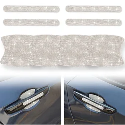 Ciotola della portiera dell'auto adesivo antigraffio Bling strass Kit di adesivi per la protezione della maniglia della porta striscia resistente ai graffi accessori per auto