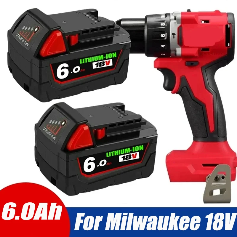 

New 18V 6Ah Replacement for Milwaukee M18 XC Lithium Battery 48-11-1860 48-11-1850 48-11-1840 48-11-1820 Rechargeable Battery