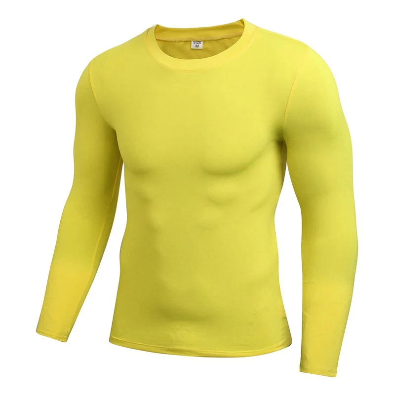 Men Compression Running T-Shirt Fitness Tight Long Sleeve Sport T-shirt Training Jogging Shirts Gym Sportswear Quick Dry Clothes