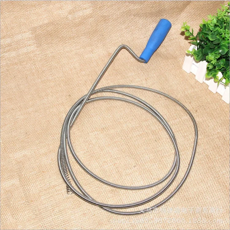 Sewage Pipe Dredger Hand Operated Steel Wire 3.2m Pipe Cleaning Tool For Toilet Drainage Pipe Clearance