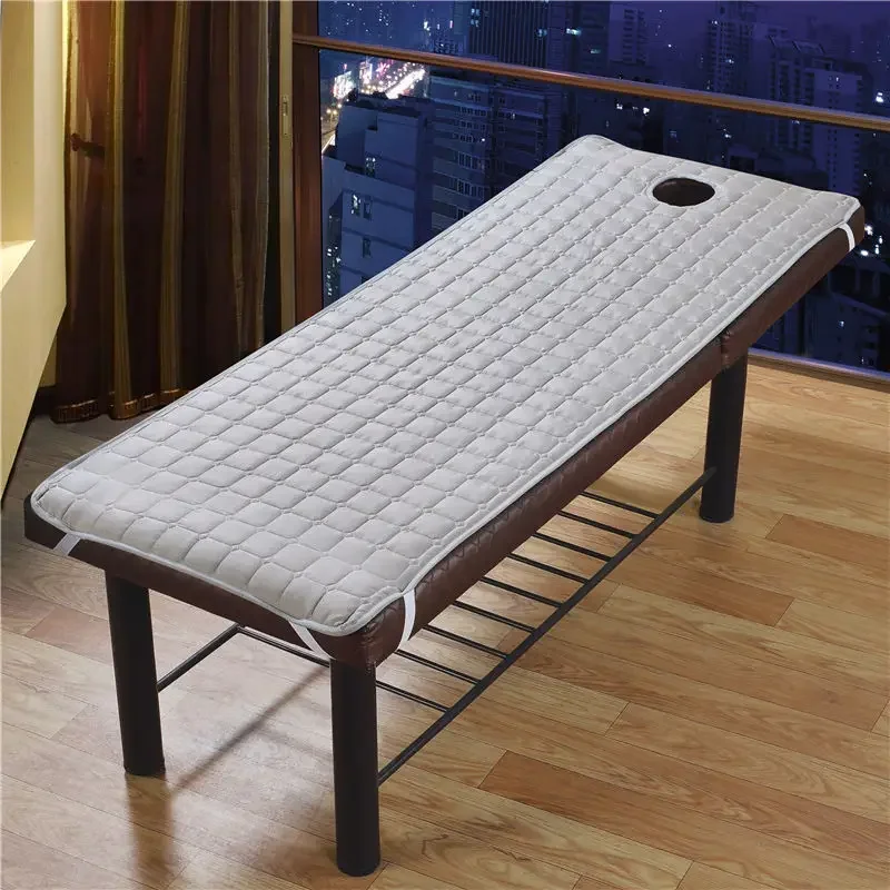 Beauty Salon Mattress Soft Non-slip Cushion SPA Massage Therapy Mattress Topper Foldable Non-Slip Bed Sheet Bed Pad with Holes