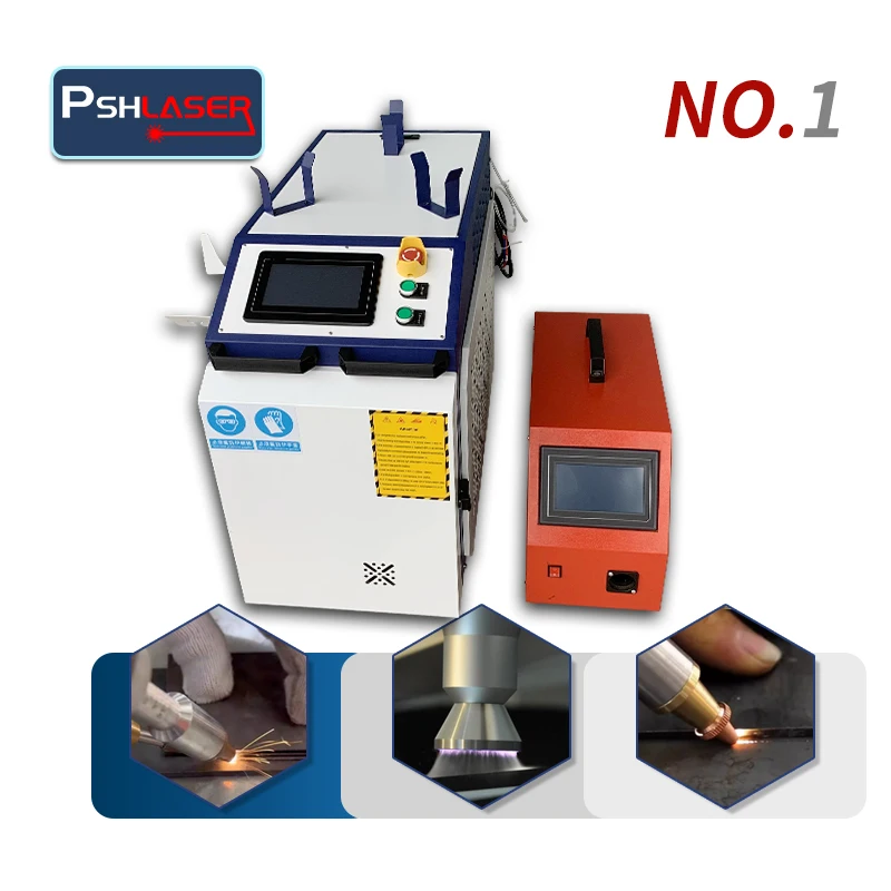 New Pshinecnc Double Wire Feeding Swing Welding Fiber Laser Welding Machine 3000W Max Output Handheld Type 3-Year Warranty Low
