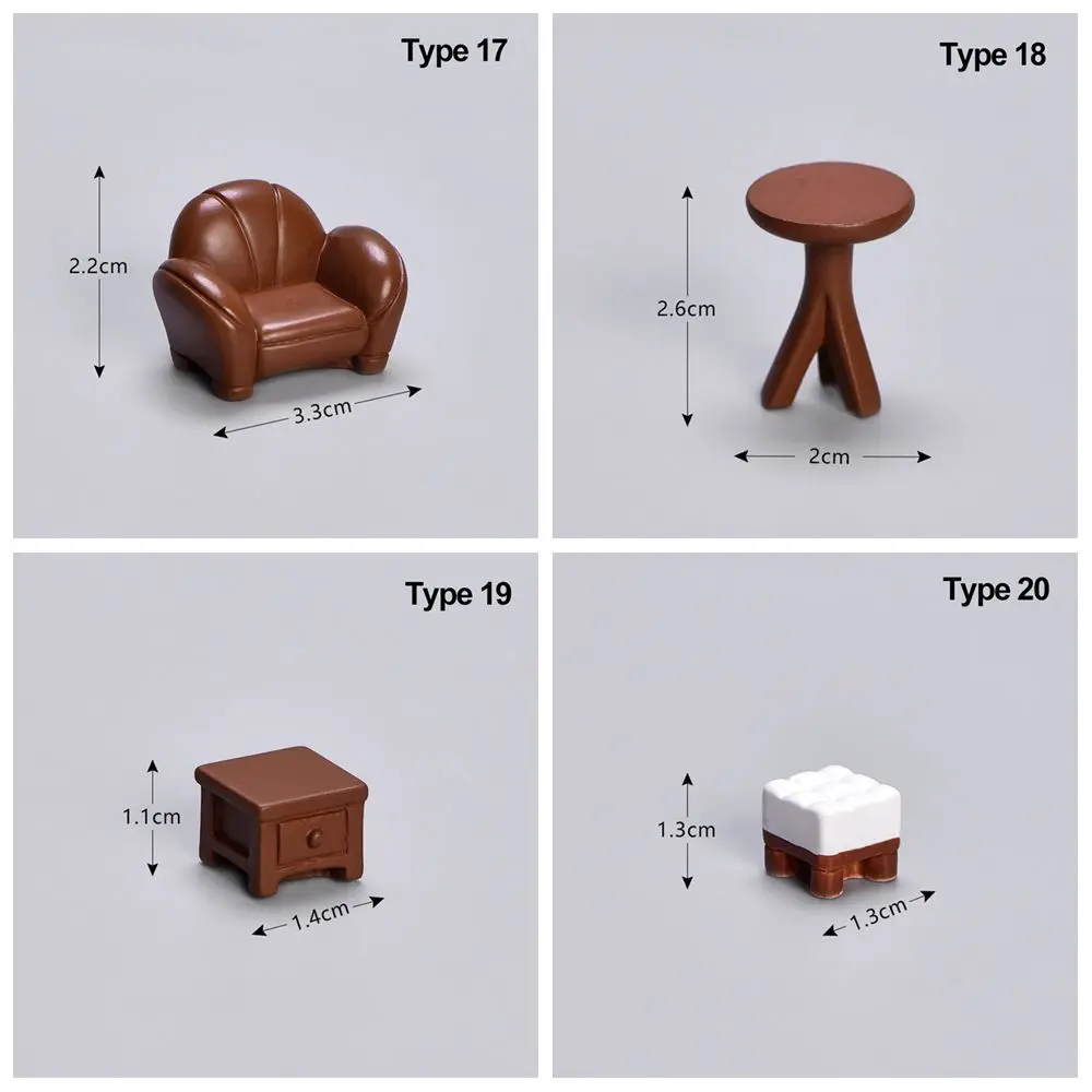 

1 PC Craft Snow Globe Micro Landscape Dollhouse Miniature Furniture Scene Model Dolls Accessories Bed Sofa Chair
