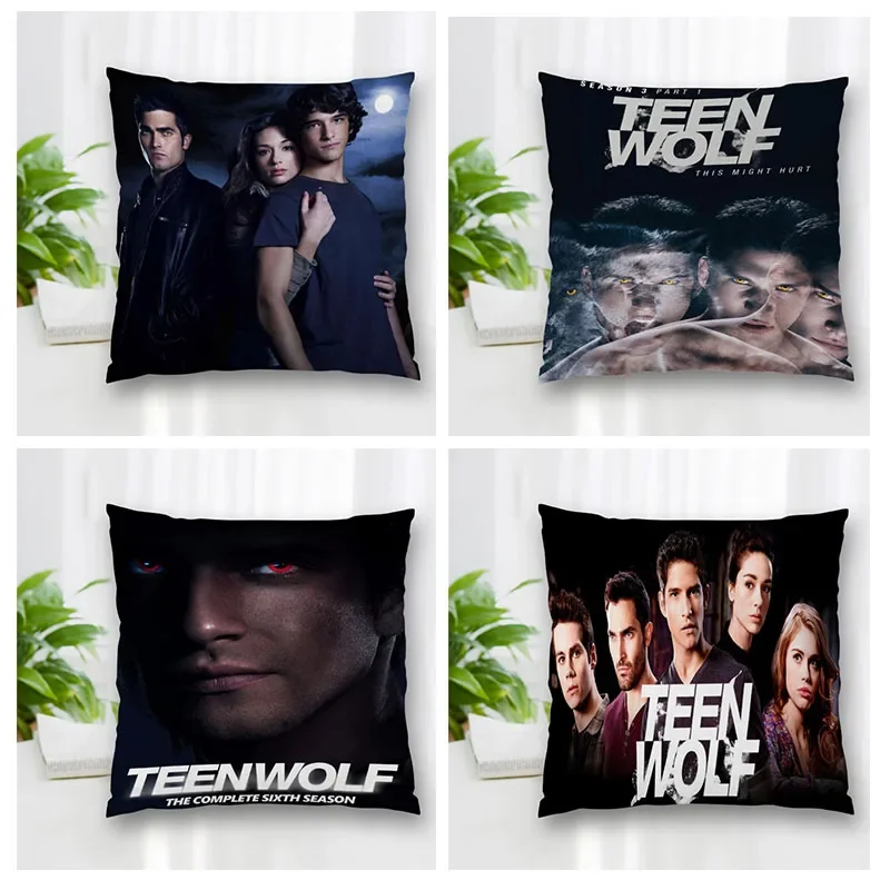 Custom Square Pillowcase Teen Wolf Soft Pillow Cover Zippered Gift Pillowcase 35x35cm 45x45cm