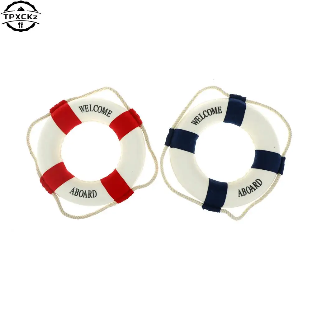 Home Decoration Welcome Wall Ornament Life Buoy Foam Aboard Nautical Life Lifebuoy Ring Boat Wall Hanging Mediterranean Style