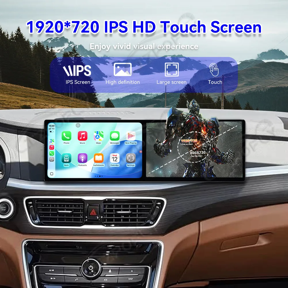 Dual 10.1'' Android 15 CarPlay Car Radio For Geely Borui 2017-2018 Touch Screen Multimedia Player GPS Navigation 4G WIFI